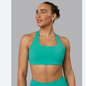 LSKD Aspire Strappy Back Sports Bra Atlantis Green Size XL NWT
